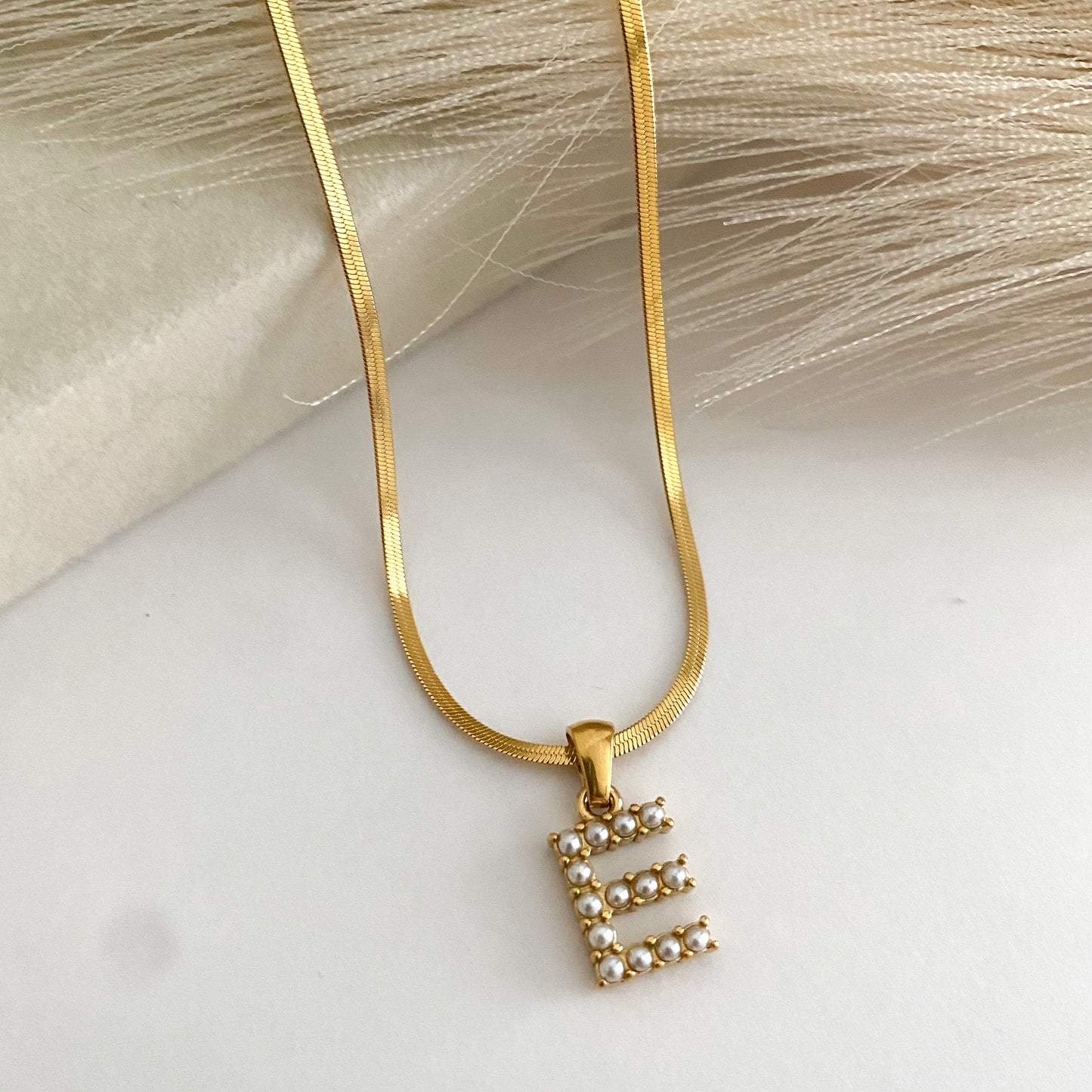 Pearl Initial Necklace
