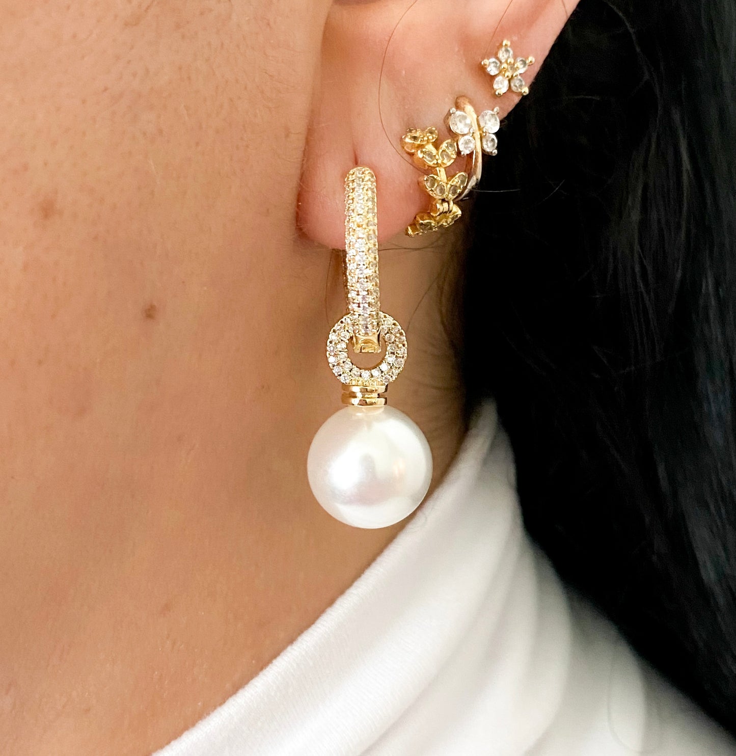 Ana Pearl Hoops (Double Function)