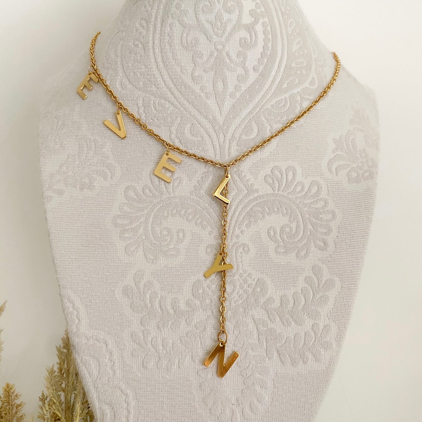 Rosary Style Name Necklace (pre-order, read description)