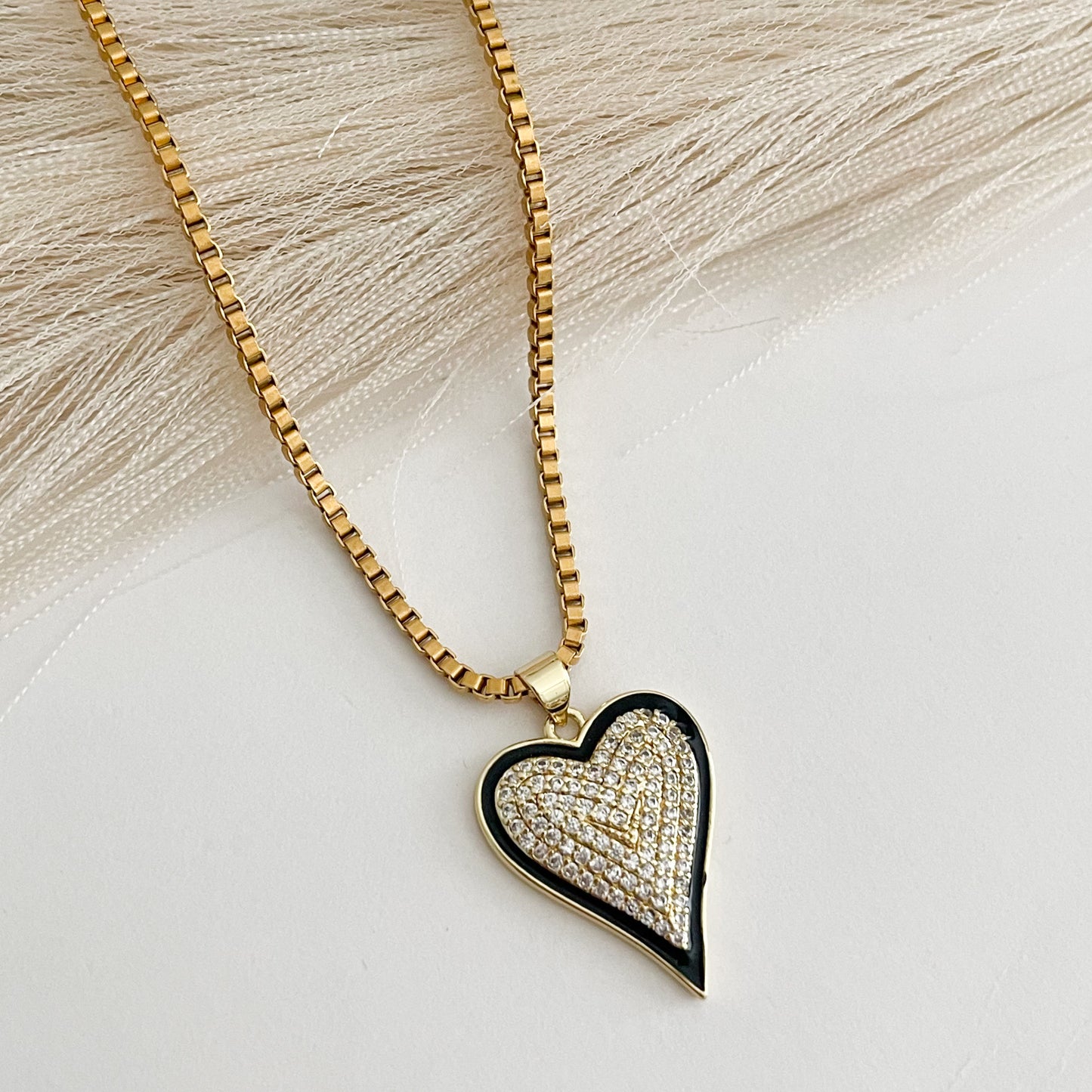 Ligma Black Heart Necklace