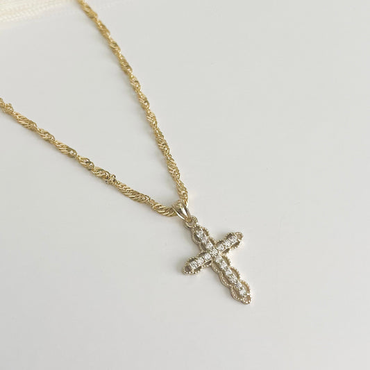Cadena de Cruz | Gold/Oro