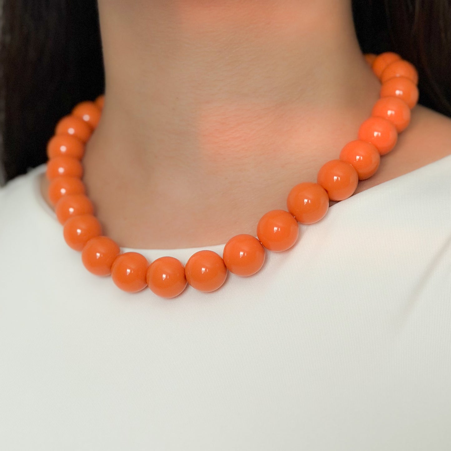 Bubble Orange Necklace