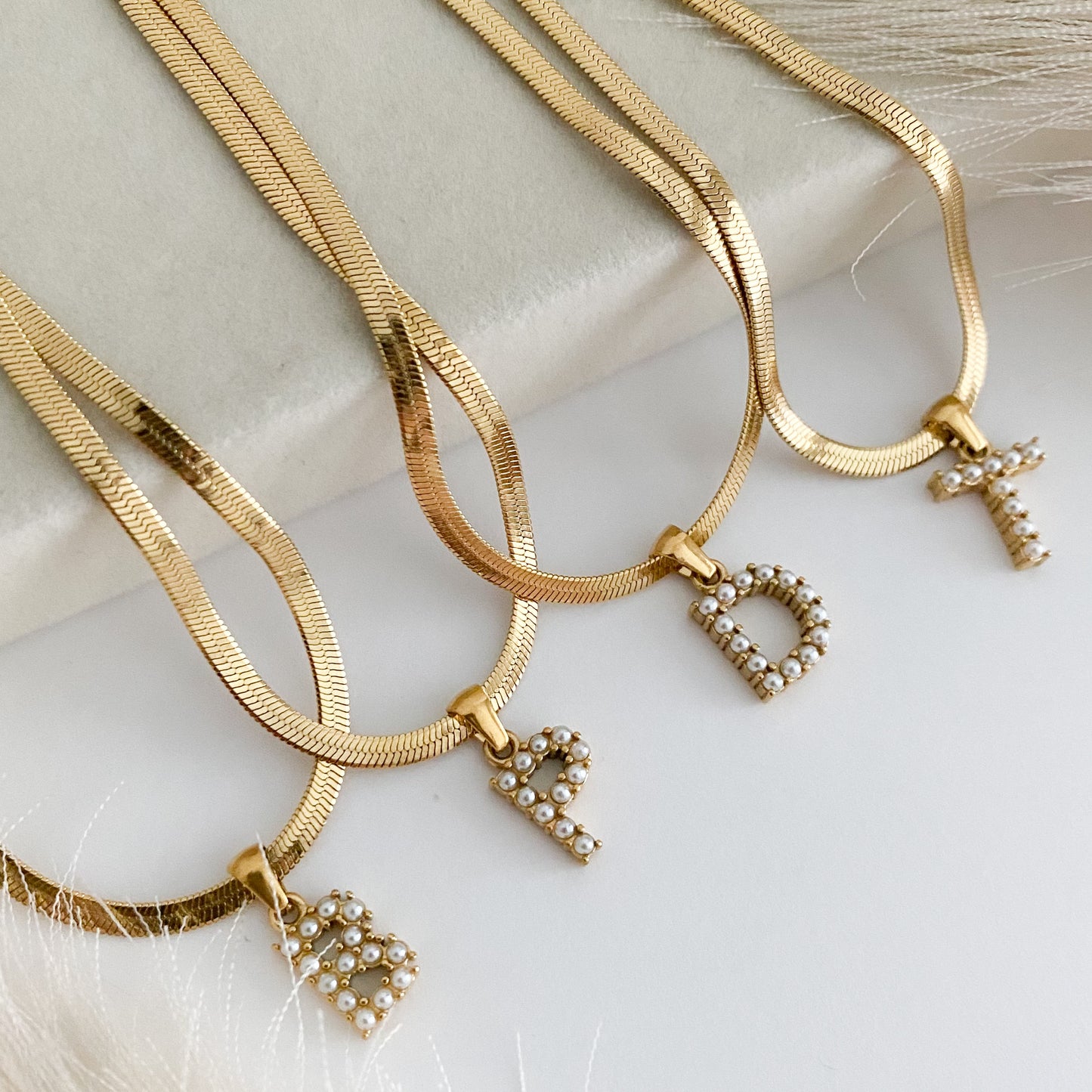 Pearl Initial Necklace