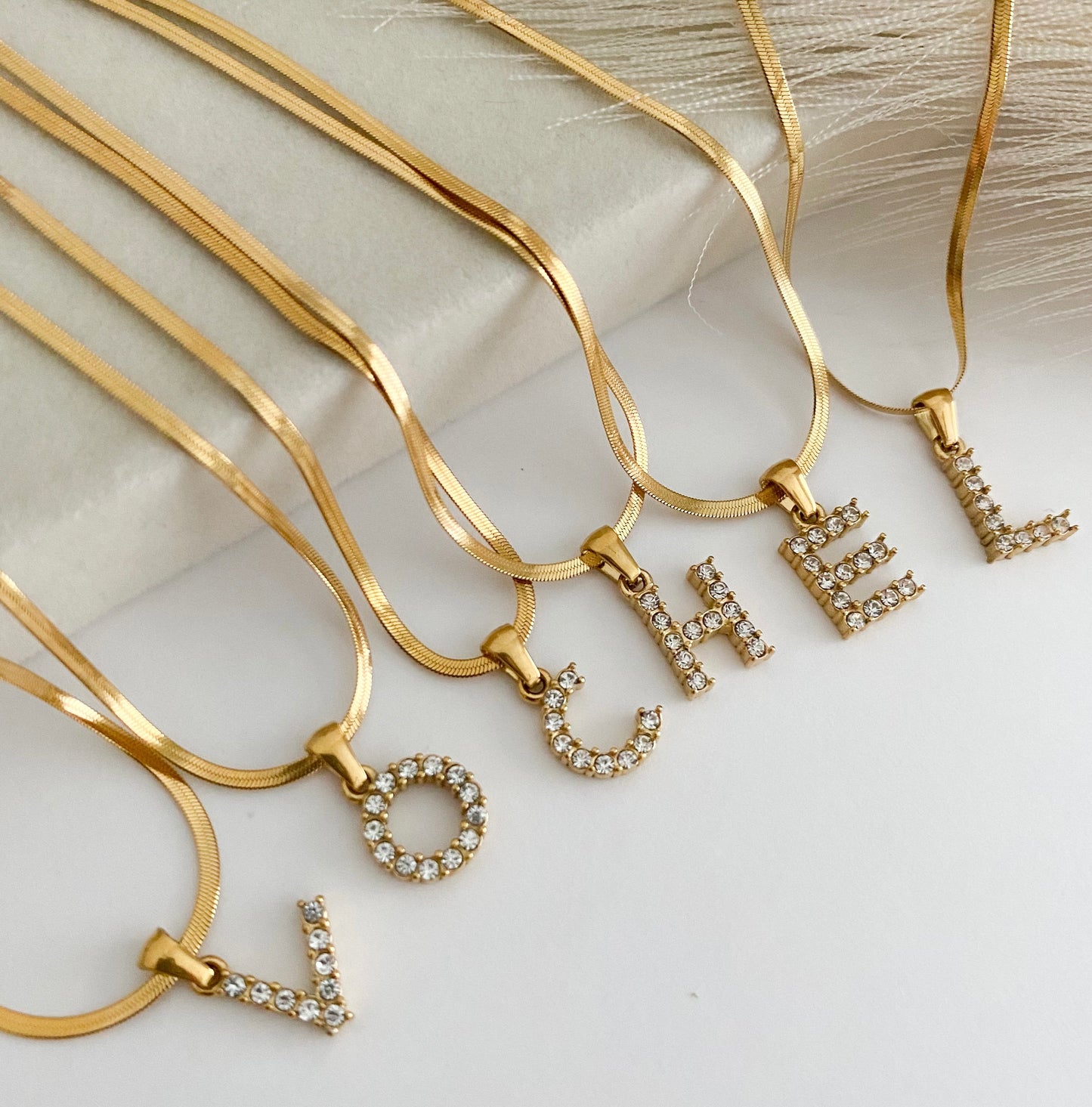Zirconia Initial Necklace