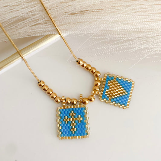 Sky blue with gold scapular