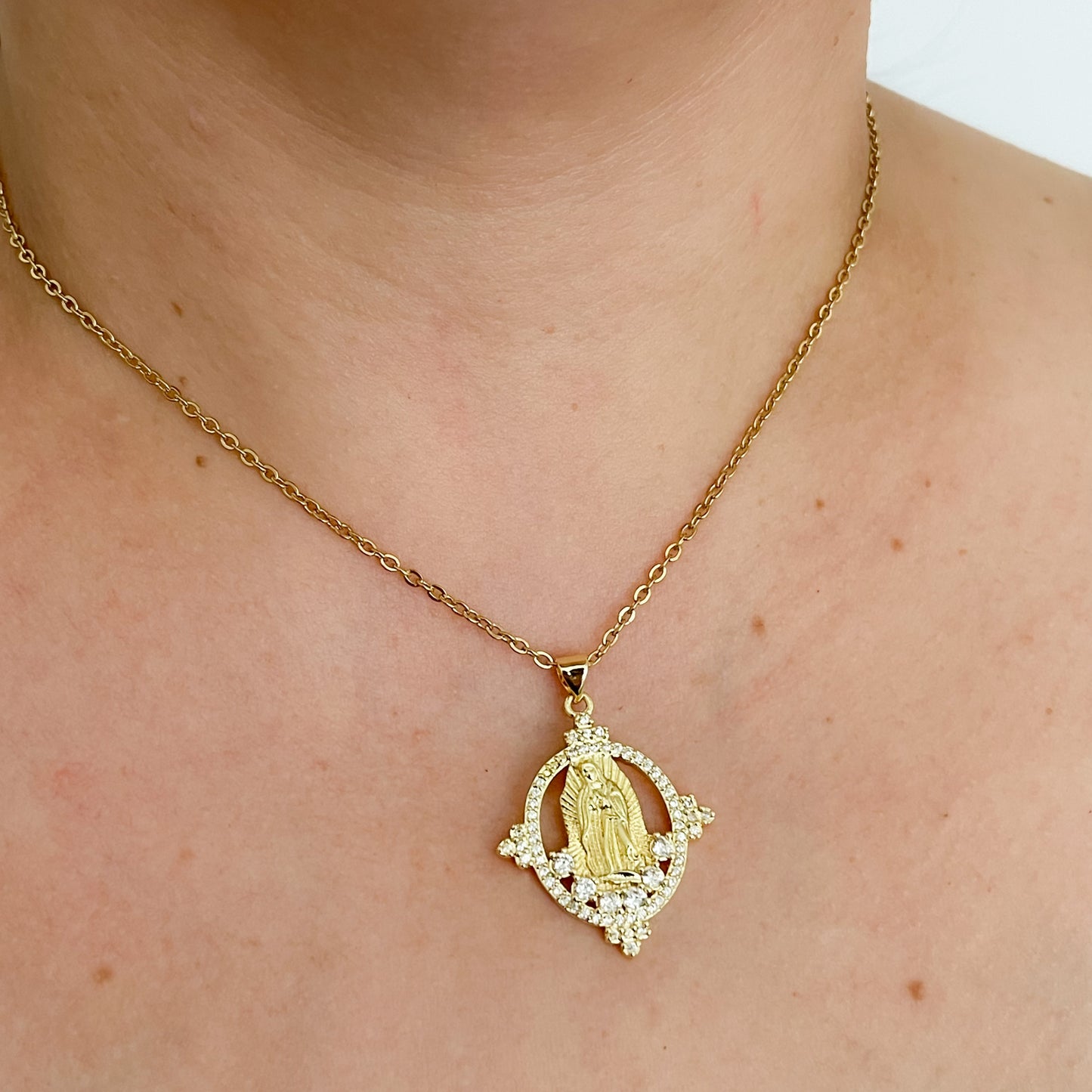 Flower Guadalupe Necklace