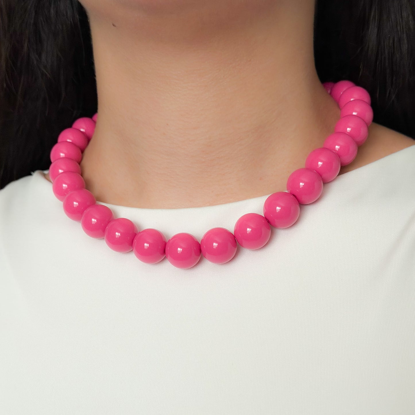 Bubble Fucshia Necklace