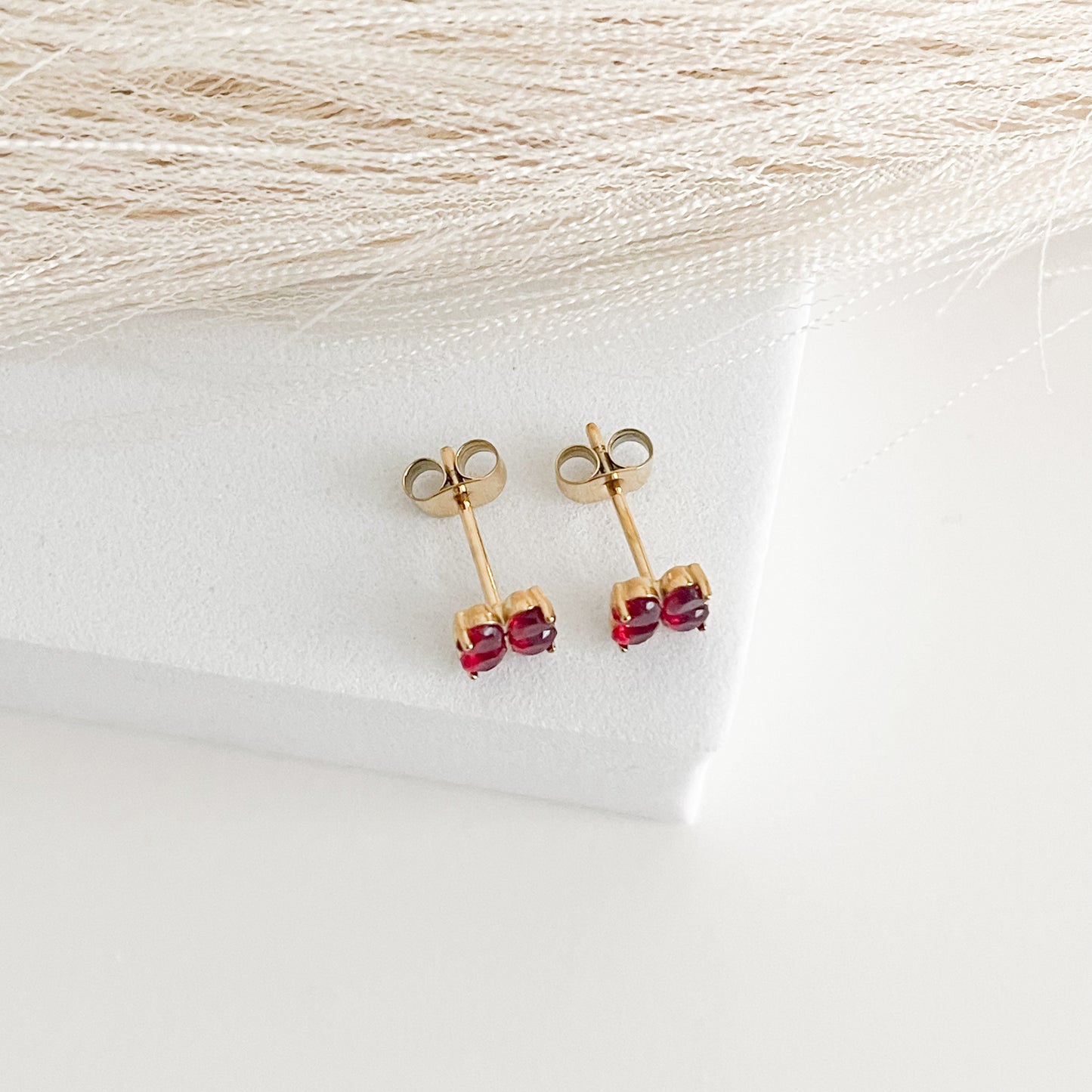 Red Flower Piercings
