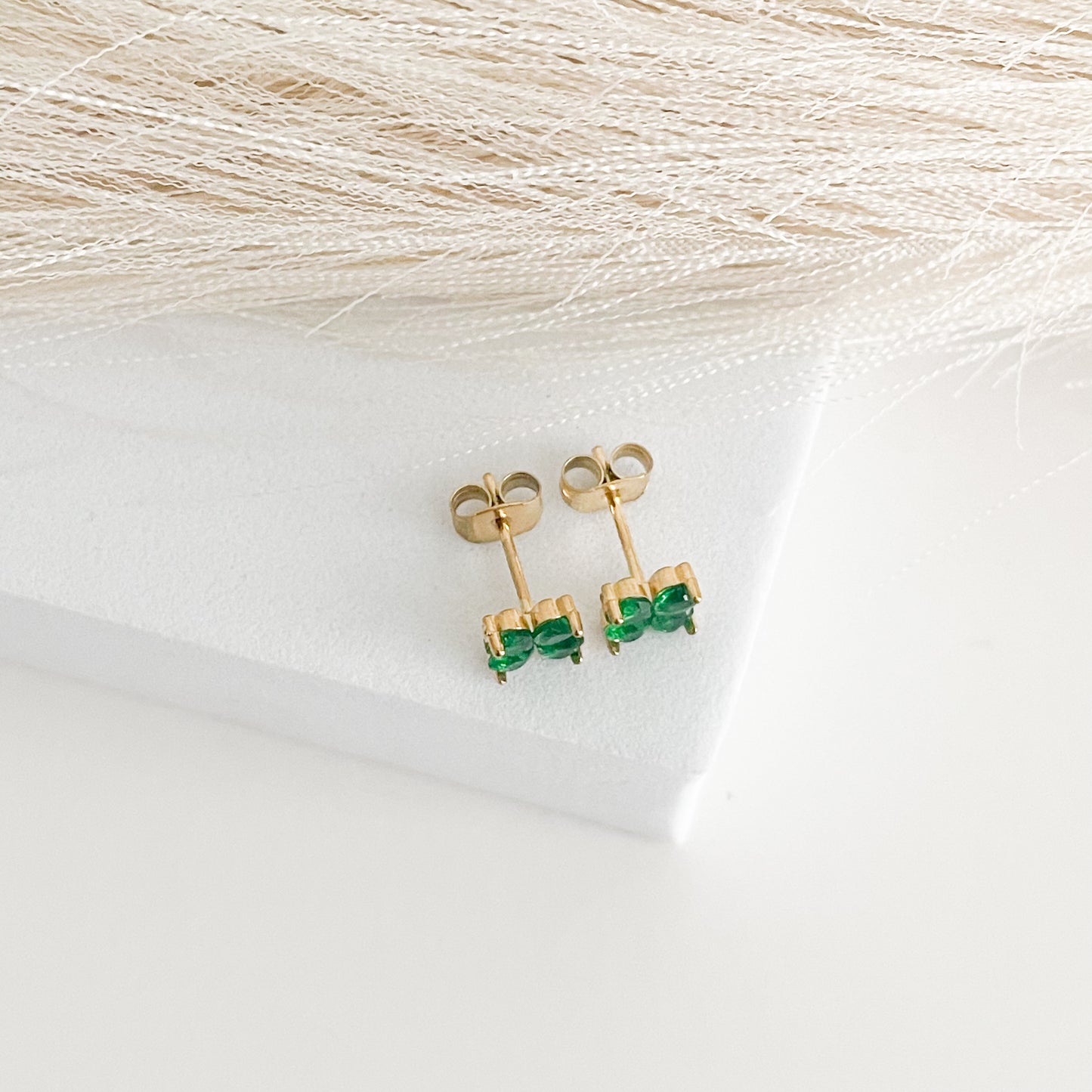 Green Flower Piercings