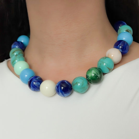 Bubble Blue Necklace