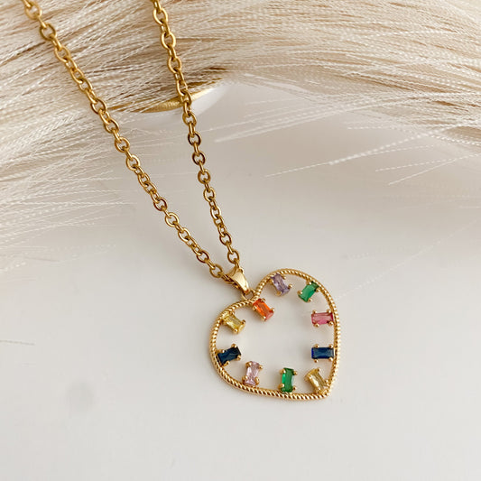 Colorful Heart Necklace