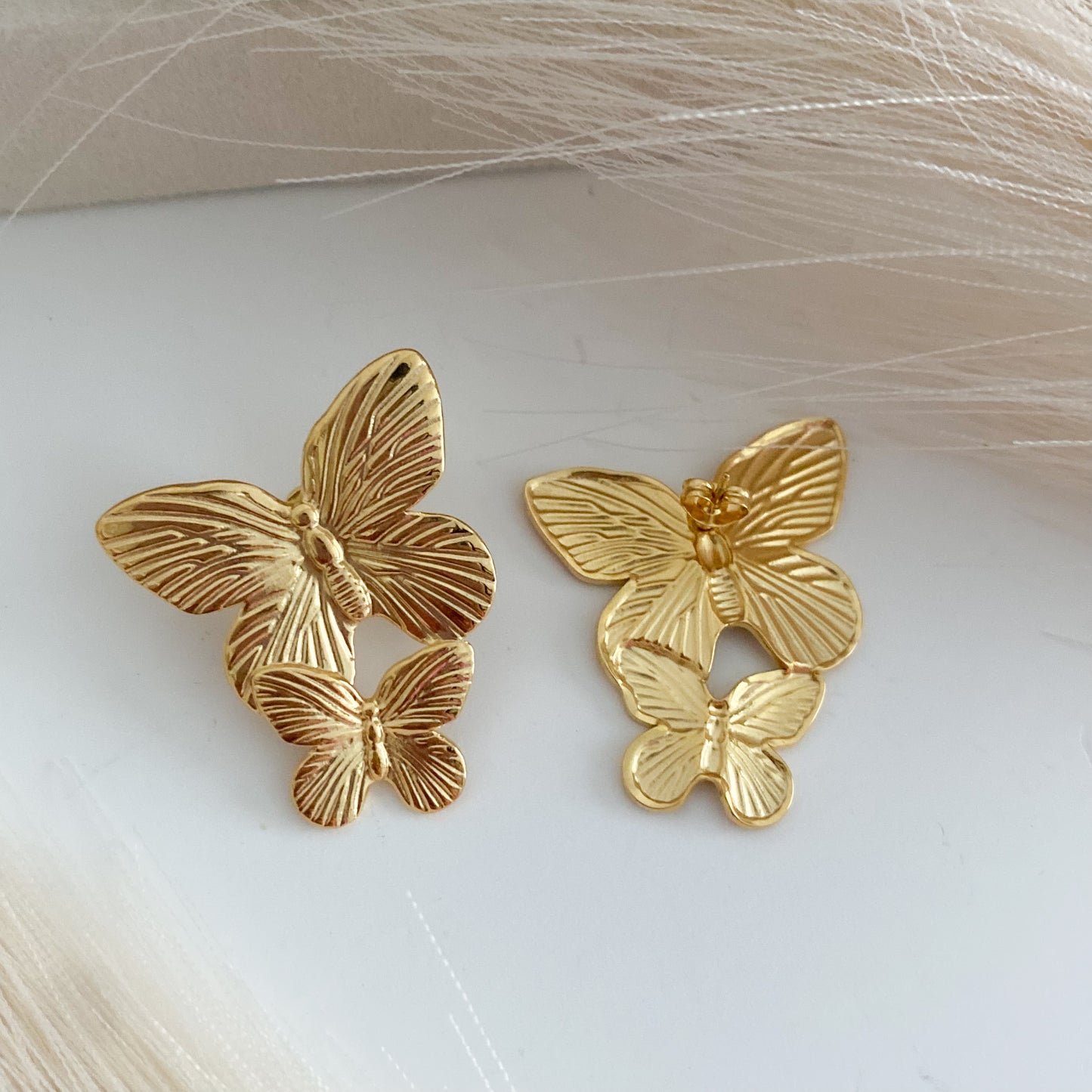 Gold Butterfly Earrings