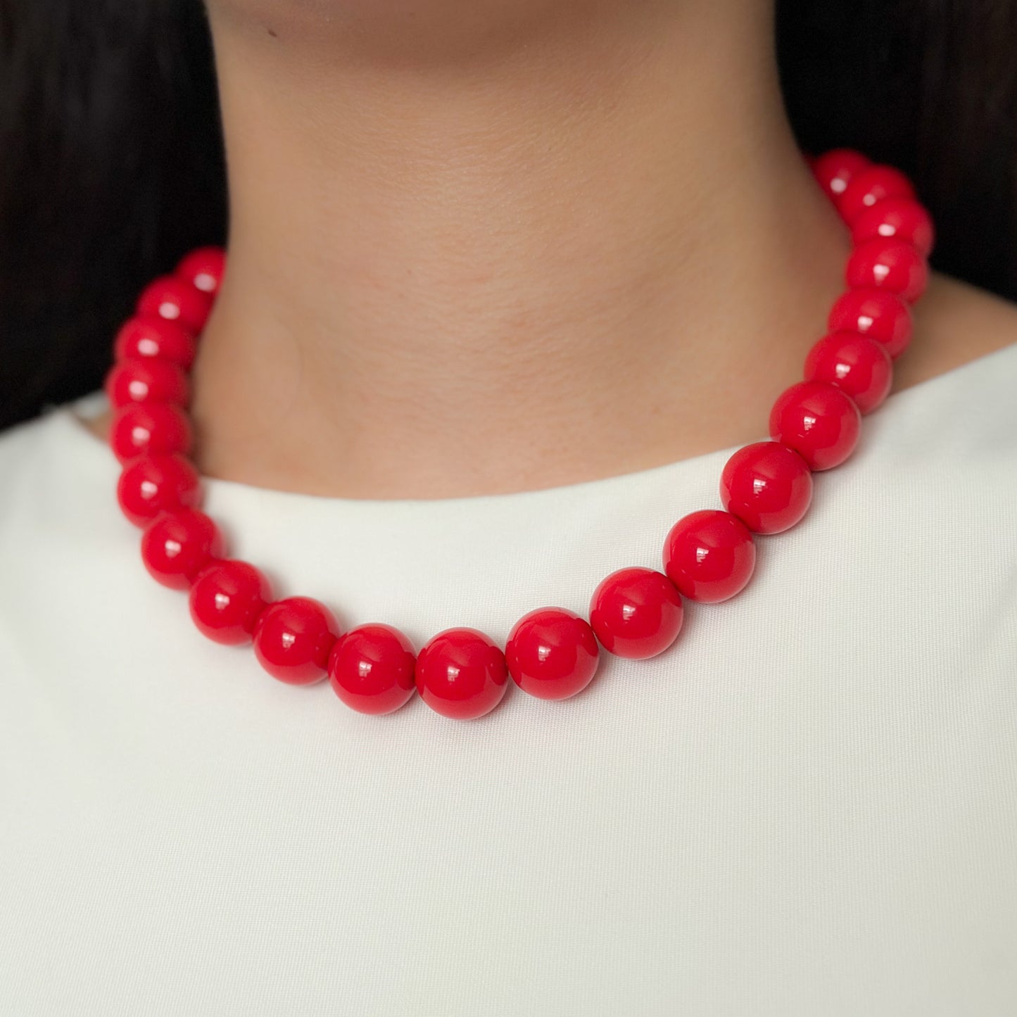 Bubble Red Necklace