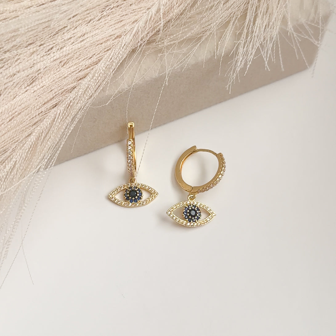 Noelia Evil Eye Hoops
