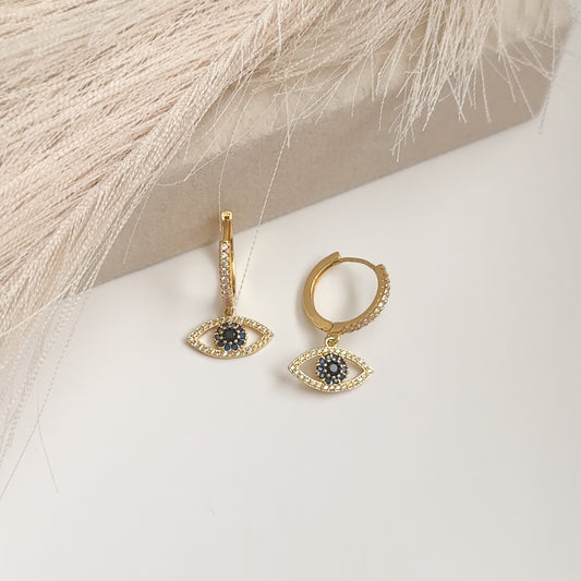 Noelia Evil Eye Hoops