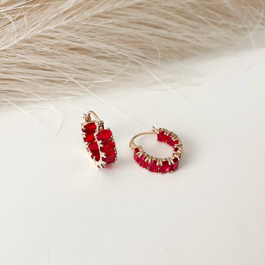 Elegancia roja Earrings