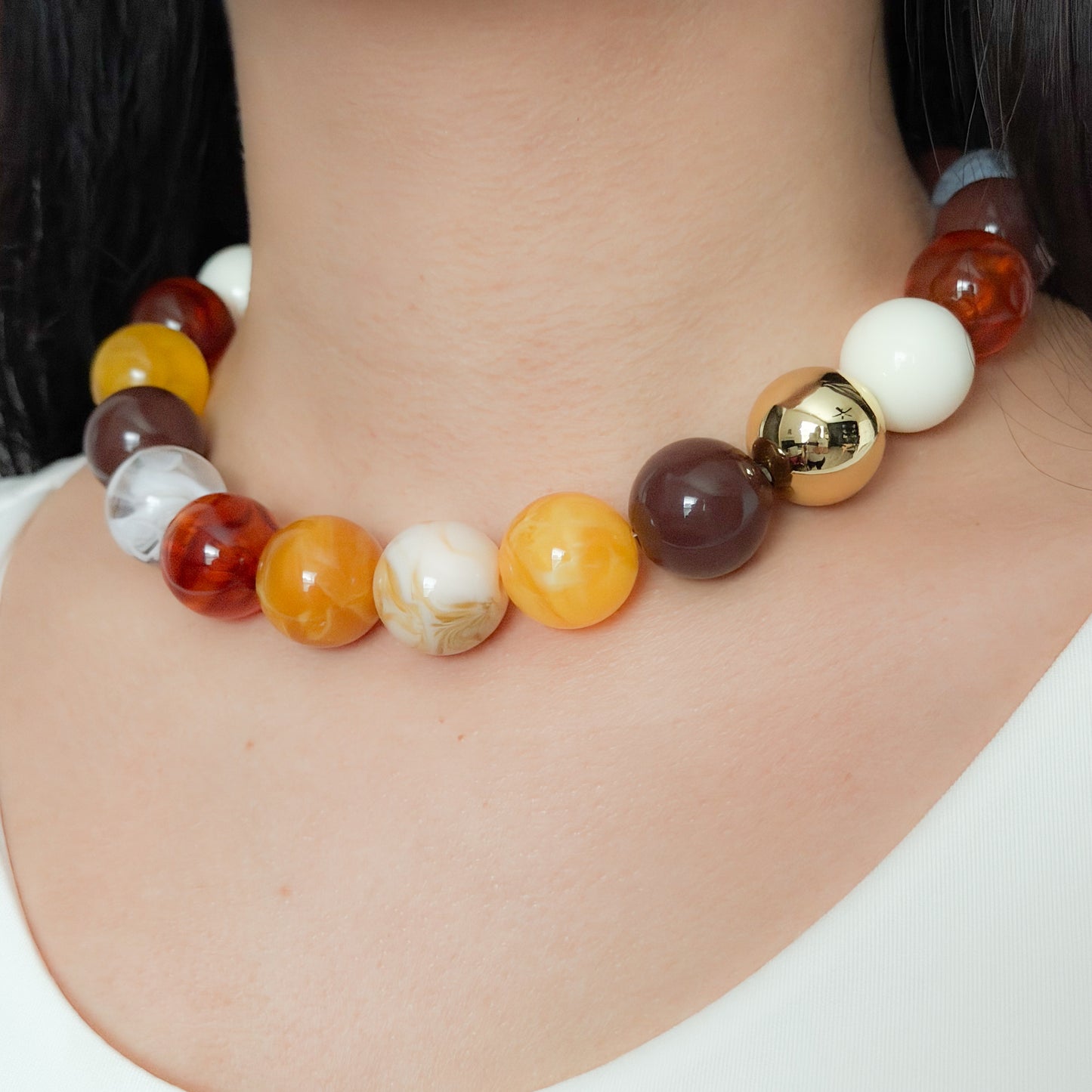 Bubble Brown Necklace
