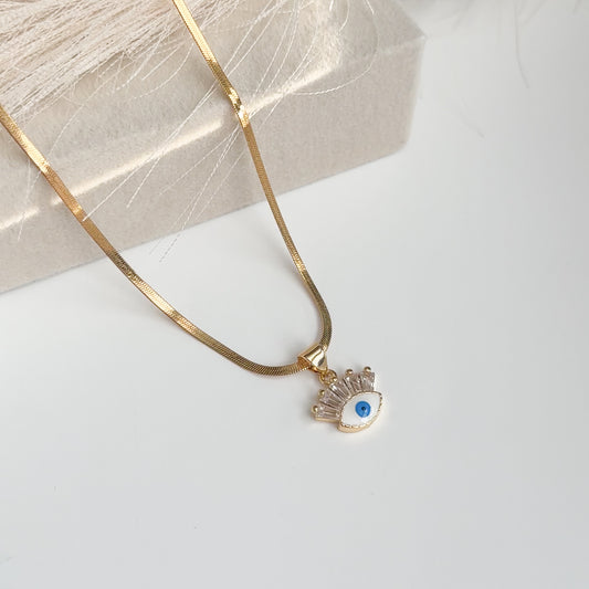 Evadne Evil Eye Necklace (Model 1)