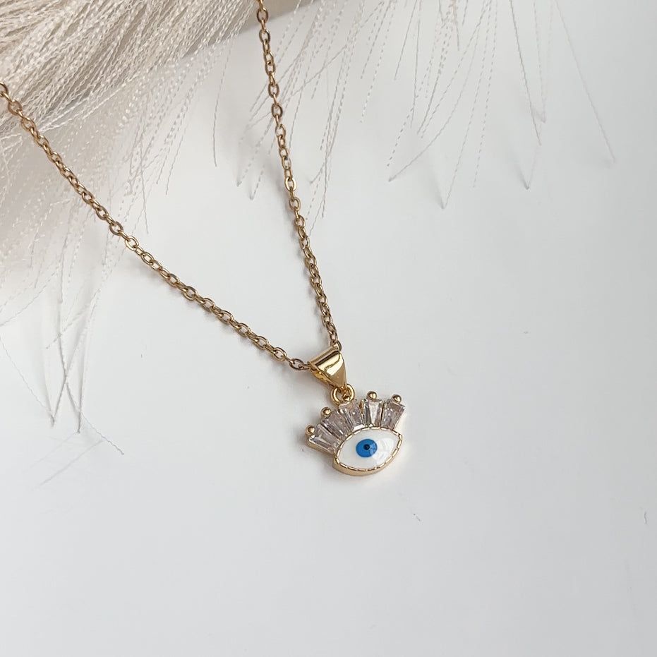 Evadne Evil Eye Necklace (Model 2)