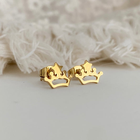 Princess' crown earrings
